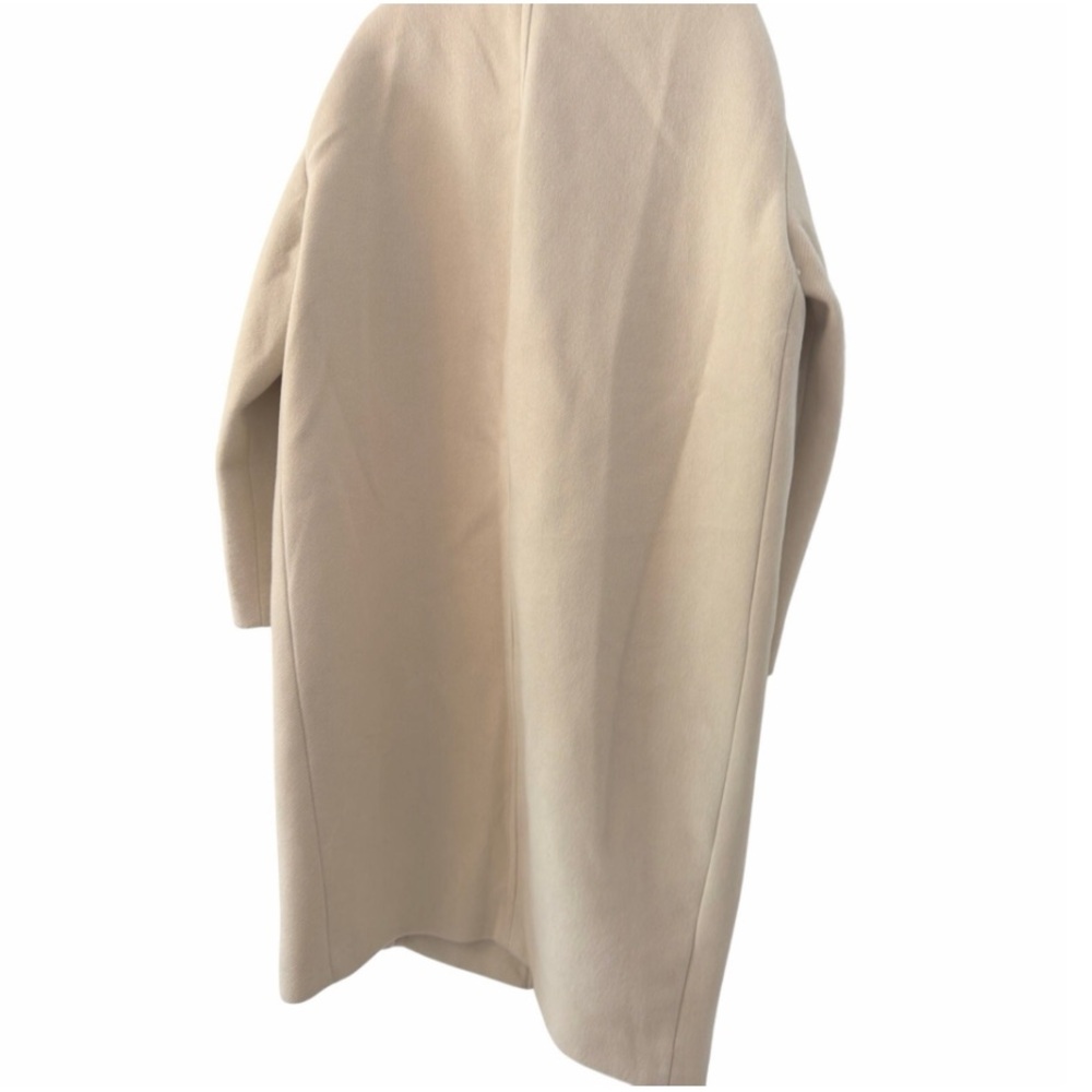 Zara stunning Oversized cream Coat Pockets M Christmas winter coat like new - Picture 5 of 16